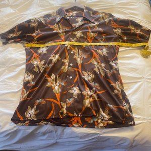 Sweet Vintage Polyester Brown Shirt